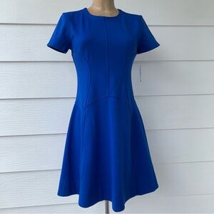 Royal Blue Fit and Flare Dress Simply Vera by Vera Wang Size XS Short Sleeve NWT